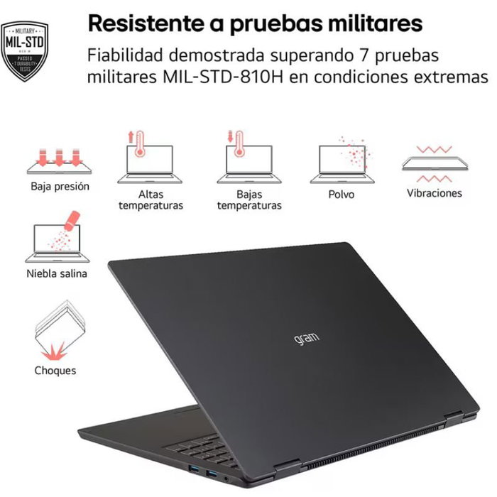 LG Gram 16Z90TL-G.AU85BN con Intel Core Ultra 7, 32 GB RAM, 512 GB SSD y pantalla de 16 pulgadas